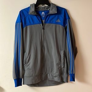 Men’s Adidas blue and grey full zip jacket